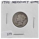 1935 MERCURY DIME