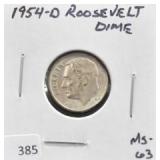 1954-D ROOSEVELT DIME