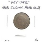 1868 INDIAN HEAD CENT, "KEY DATE"