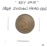 1869 INDIAN HEAD CENT, "KEY DATE"