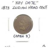 1873 INDIAN HEAD CENT, "KEY DATE" (OPEN 3)