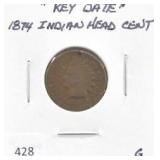 1874 INDIAN HEAD CENT, "KEY DATE"