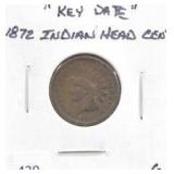 1872 INDIAN HEAD CENT, "KEY DATE"