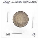 1862 INDIAN HEAD CENT