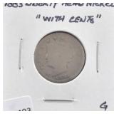 1883 LIBERTY HEAD NICKEL, "WITH CENTS"
