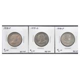 3 SUSAN B. ANTHONY DOLLARS (1979-P (2), 1979-D