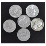 SILVER WASHINGTON QUARTERS (BAG OF 43 COINS)