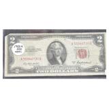 1853-A RED SEAL TWO DOLLAR BILL