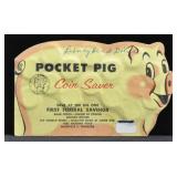 POCKET PIG COIN SAVER WITH 30 LIBERTY DIMES