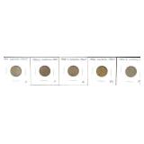 LINCOLN CENTS (1935-S, 1936, 1936-S, 1937,