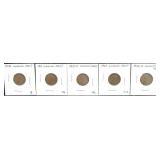 LINCOLN CENTS (1916, 1919, 1919-D, 1925, 1925-D)