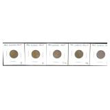 LINCOLN CENTS (1910, 1911, 1912, 1913, 1914)