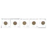 LINCOLN CENTS (1931, 1932-D, 1934, 1935, 1935-D)
