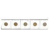 LINCOLN CENTS (1919, 1925, 1925-S, 1926, 1927)