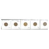 LINCOLN CENTS (1931, 1932-D, 1934, 1935, 1935-D)