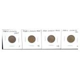 LINCOLN CENTS (1938-D, 1938-S, 1939, 1939-S)