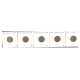 LINCOLN CENTS (1910, 1911, 1912, 1914, 1915)