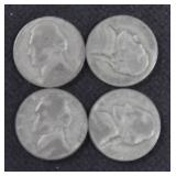 4 JEFFERSON SILVER NICKELS