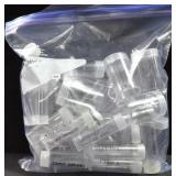 ASSORTED PLASTIC TUBE COIN HOLDERS
