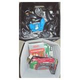 BOX OF ATARI GAMES & CRATE OF CONTROLLERS