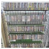 BLACK WIRE METAL RACK WITH 300+ VIDEO GAMES