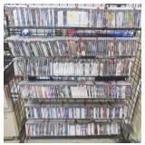 BLACK METAL RACK WITH 300+ PS3 GAMES