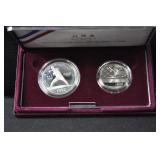 PROOF OLYMPIC BASEBALL SILVER DOLLAR & HALF