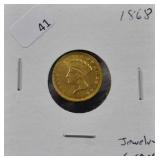 1868 GOLD DOLLAR JEWELRY GRADE