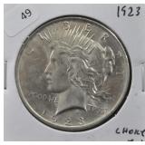 1923 PEACE DOLLAR CHOICE BU