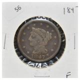 1847 LARGE CENT F