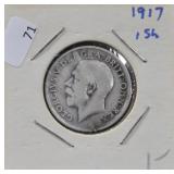 1917 SILVER SHILLING