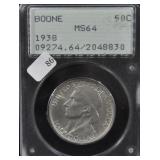 1938 PCGS MS64 BOONE HALF DOLLAR