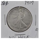 1917 WALKIN G HALF DOLLAR VG