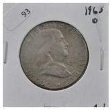 1963 D FRANKLIN HALF DOLLAR AU