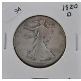 1920 D WALKING HALF DOLLAR G
