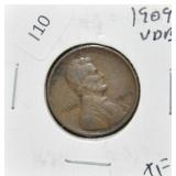 1909 VDB LINCOLN CENT XF