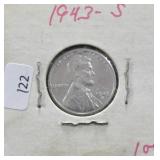 1943 S STEEL CENT CHOICE BU