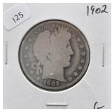 1902 BARBER HALF DOLLAR G