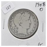 1908 O BARBER HALF DOLLAR G