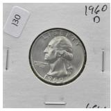 1960 D WASHINGTON QUARTER GEM