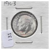 1963 PROOF DIME