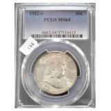 1952 S FRANKLIN HALF DOLLAR PCGS MS64