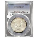 1953 S FRANKLIN HALF DOLLAR PCGS MS65