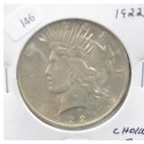 1922 PEACE DOLLAR CHOICE BU