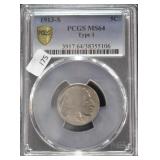 1913 S PCGS MS64 BUFFALO NICKEL