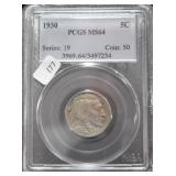 1930 BUFFALO NICKEL PCGS MS64