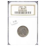 1927 BUFFALO NICKEL NGC MS63