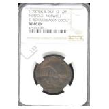 1790 NGC XF40 G BRIT HALF PENNY