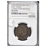 1794 G BRIT NGC AU55 HALF PENNY