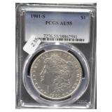 1901 S PCGS AU 55 MORGAN DOLLAR